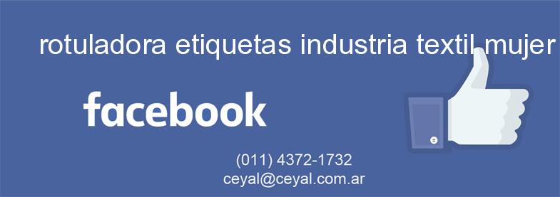 rotuladora etiquetas industria textil mujer