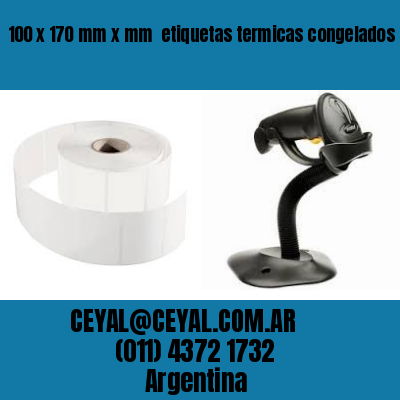 100 x 170 mm x mm  etiquetas termicas congelados