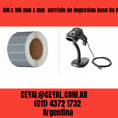 100 x 196 mm x mm  servicio de impresion base de datos