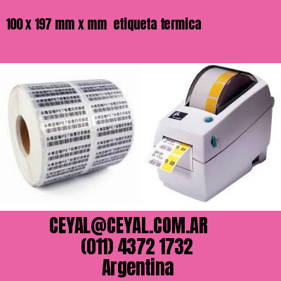 100 x 197 mm x mm  etiqueta termica