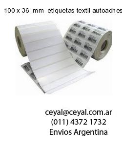 100 x 36  mm  etiquetas textil autoadhesivas