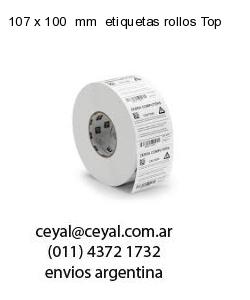 107 x 100  mm  etiquetas rollos Top