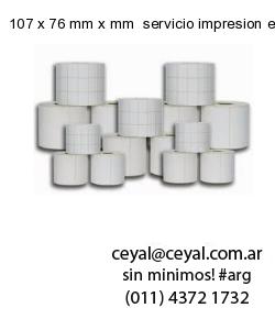 107 x 76 mm x mm  servicio impresion etiquetas numeradas