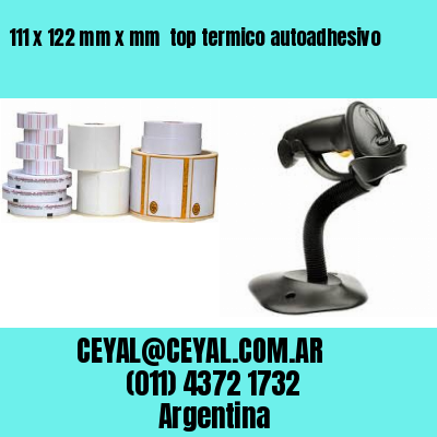 111 x 122 mm x mm  top termico autoadhesivo