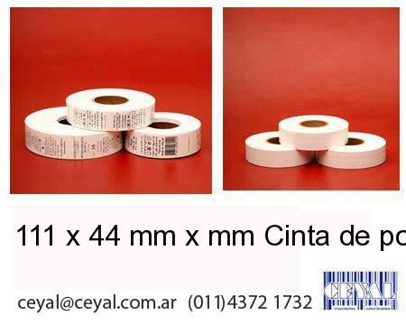 111 x 44 mm x mm Cinta de poliamida