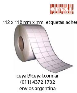 112 x 118 mm x mm  etiquetas adhesivas textiles