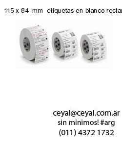 115 x 84  mm  etiquetas en blanco rectangulares