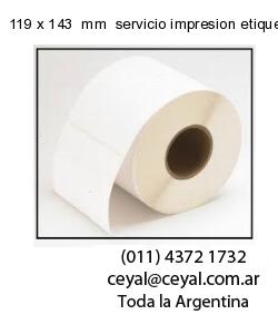 119 x 143  mm  servicio impresion etiquetas offset