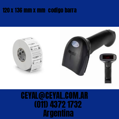 120 x 136 mm x mm  codigo barra
