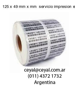 125 x 49 mm x mm  servicio impresion etiquetas codigos