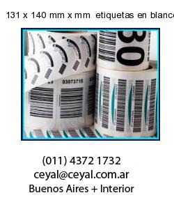 131 x 140 mm x mm  etiquetas en blanco