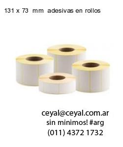 131 x 73  mm  adesivas en rollos