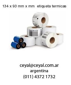 134 x 93 mm x mm  etiqueta termicas