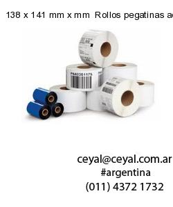 138 x 141 mm x mm  Rollos pegatinas adhesivas