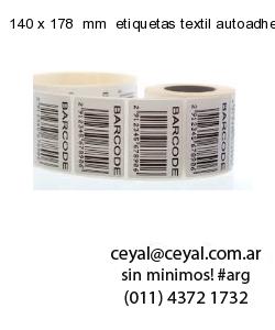 140 x 178  mm  etiquetas textil autoadhesivas
