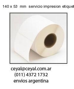 140 x 53  mm  servicio impresion etiquetas termicas