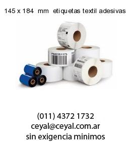 145 x 184  mm  etiquetas textil adesivas