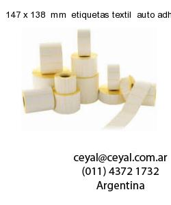 147 x 138  mm  etiquetas textil  auto adhesiva