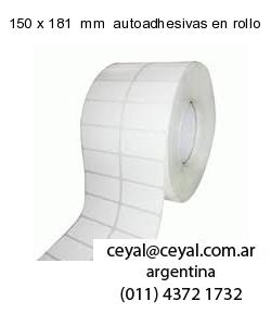 150 x 181  mm  autoadhesivas en rollo