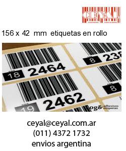 156 x 42  mm  etiquetas en rollo