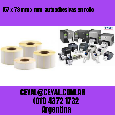 157 x 73 mm x mm  autoadhesivas en rollo