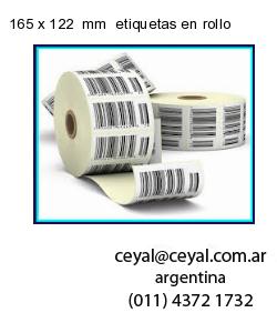 165 x 122  mm  etiquetas en rollo
