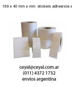 169 x 40 mm x mm  stickers adhesivos en rollos