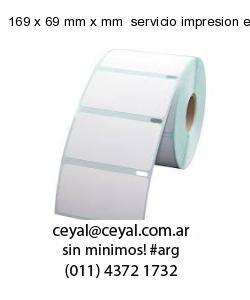 169 x 69 mm x mm  servicio impresion etiquetas opp