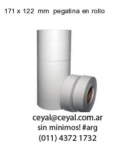 171 x 122  mm  pegatina en rollo