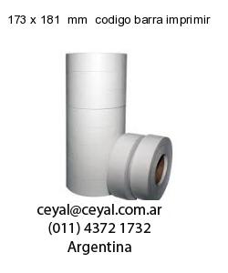 173 x 181  mm  codigo barra imprimir