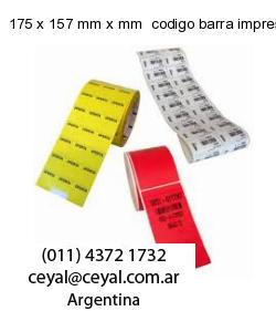 175 x 157 mm x mm  codigo barra impreso