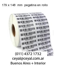 179 x 148  mm  pegatina en rollo