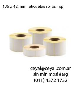 185 x 42  mm  etiquetas rollos Top