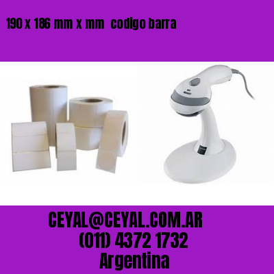190 x 186 mm x mm  codigo barra