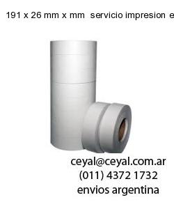 191 x 26 mm x mm  servicio impresion etiquetas offset
