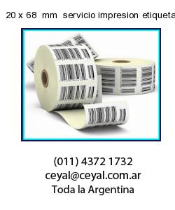 20 x 68  mm  servicio impresion etiquetas ilustracion