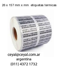 26 x 157 mm x mm  etiquetas termicas