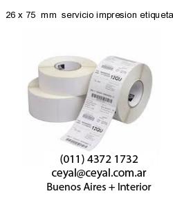 26 x 75  mm  servicio impresion etiquetas opp