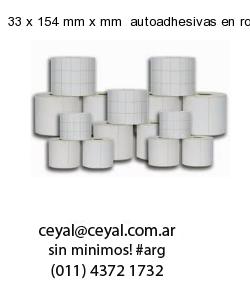 33 x 154 mm x mm  autoadhesivas en rollo