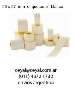35 x 97  mm  etiquetas en blanco