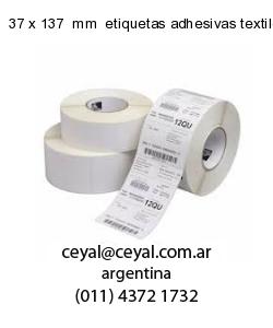 37 x 137  mm  etiquetas adhesivas textiles