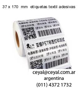 37 x 170  mm  etiquetas textil adesivas