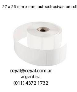 37 x 36 mm x mm  autoadhesivas en rollo