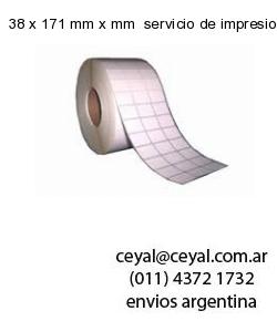 38 x 171 mm x mm  servicio de impresion base de datos