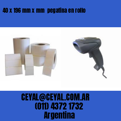 40 x 196 mm x mm  pegatina en rollo