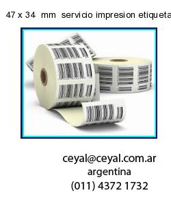 47 x 34  mm  servicio impresion etiquetas numeradas