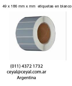 49 x 186 mm x mm  etiquetas en blanco rectangulares