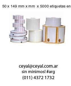 50 x 149 mm x mm  x 5000 etiquetas en rollo