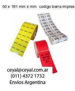 50 x 181 mm x mm  codigo barra impreso
