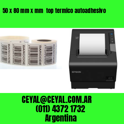50 x 80 mm x mm  top termico autoadhesivo